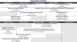 TEI Spring 2023 Schedule