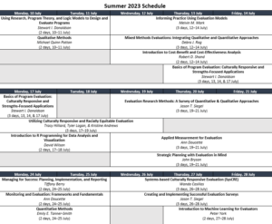 TEI Summer 2023 Courses