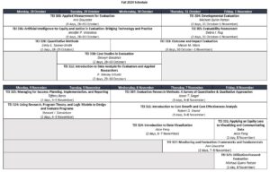 Fall 2024 TEI Visual Schedule