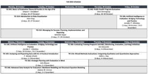Updated Fall 2026 schedule